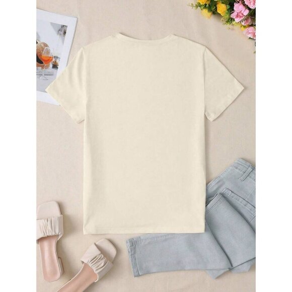 INAWLY Retro Funny Raccoon Print Short Sleeve T-Shirt Graphic Tees Women Tops - Picture 2 of 4